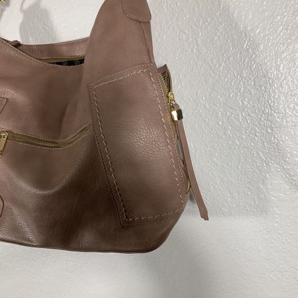 Miztigue Vegan Leather Handbag Shoulder Bag Grace Hobo Mauve Lilac Purse - Picture 7 of 16